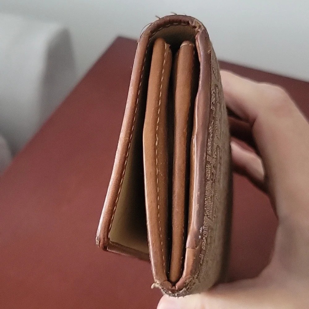 Christian Dior Monogram Wallet, Brown/Tan